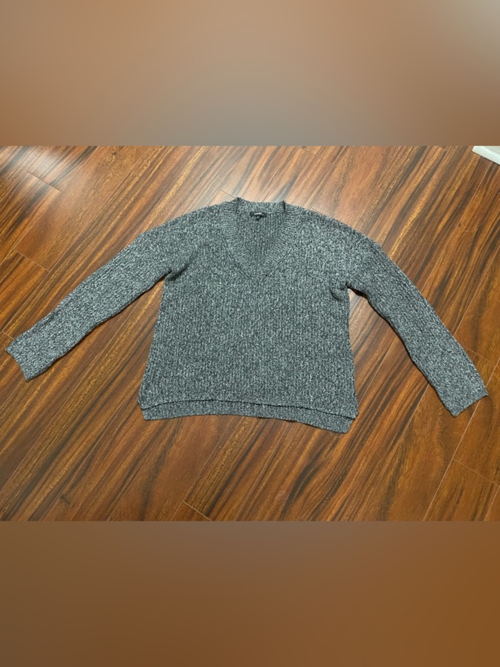 George women’s small sweater, v neck, oversized knit, grey